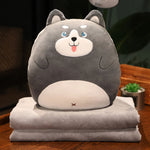 PillowPuff Snuggle Critter Blanket Plush Set - Hops and Pops - Cute - Plushies - Kawaii - Stuffed Animals