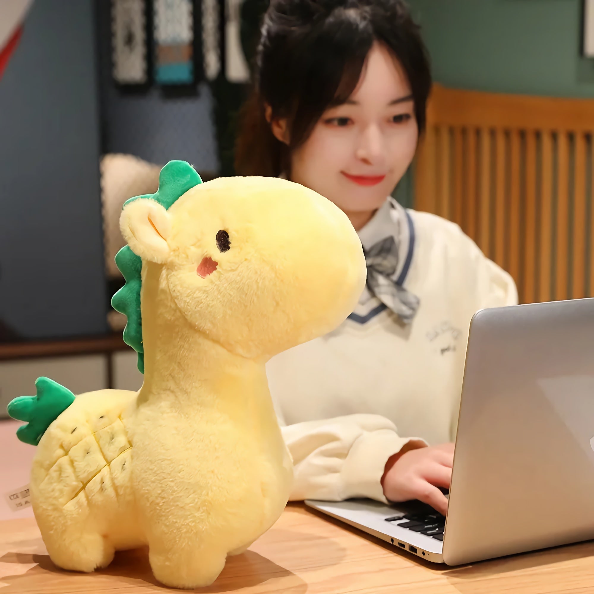 Pineapple Pufficorn, Tropical Unicorn Plush - Hops and Pops - Cute - Plushies - Kawaii - Unicorn Plush - Stuffed Animals