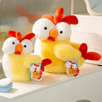 Plump Pecky Stuffed Plushie - Hops and Pops - Cute - Plushies - Kawaii - Chicken Plush - Stuffed Animals