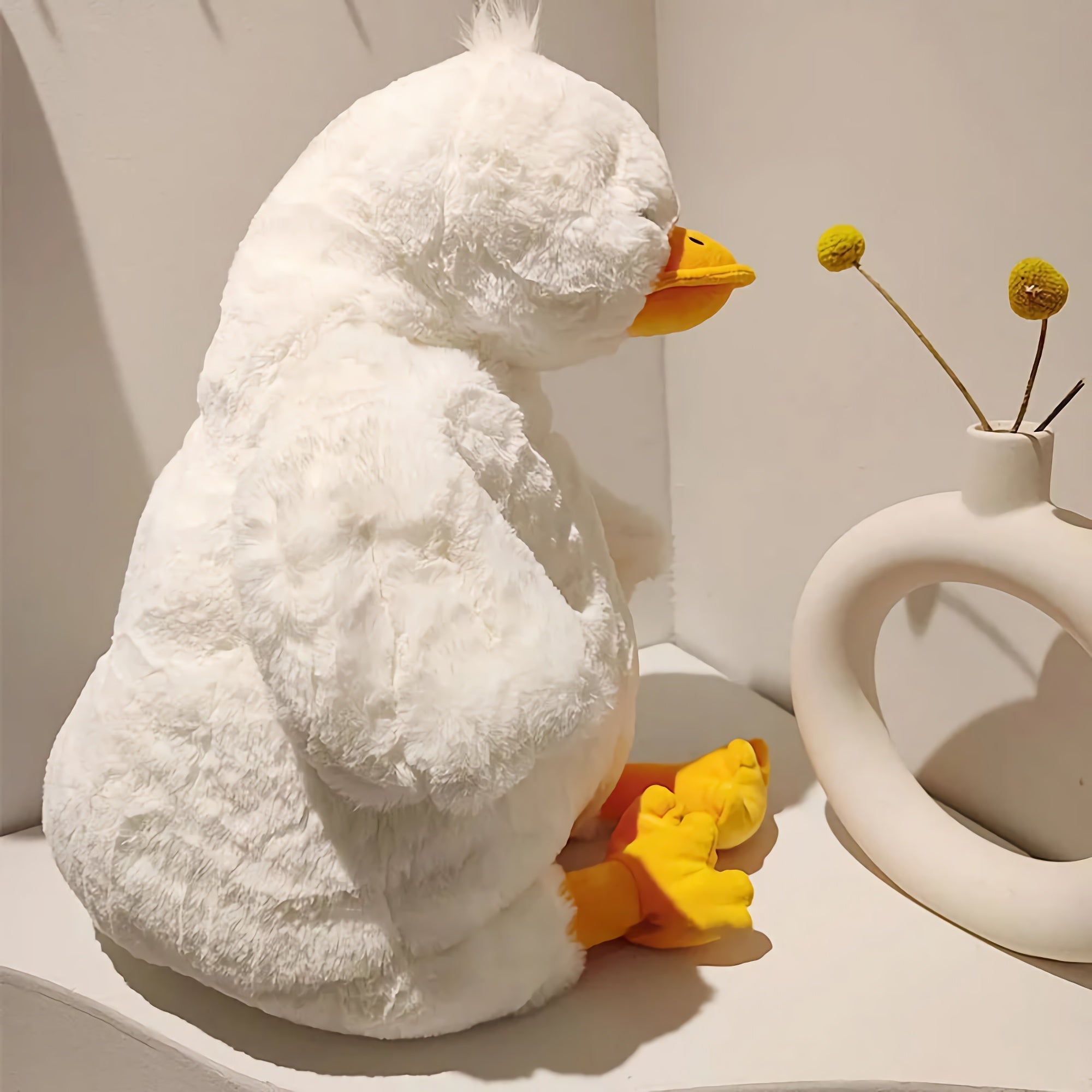 Plump Quackers Duck Plush - Hops and Pops - Cute - Plushies - Kawaii - Duck Plush - Shape: Rectangular