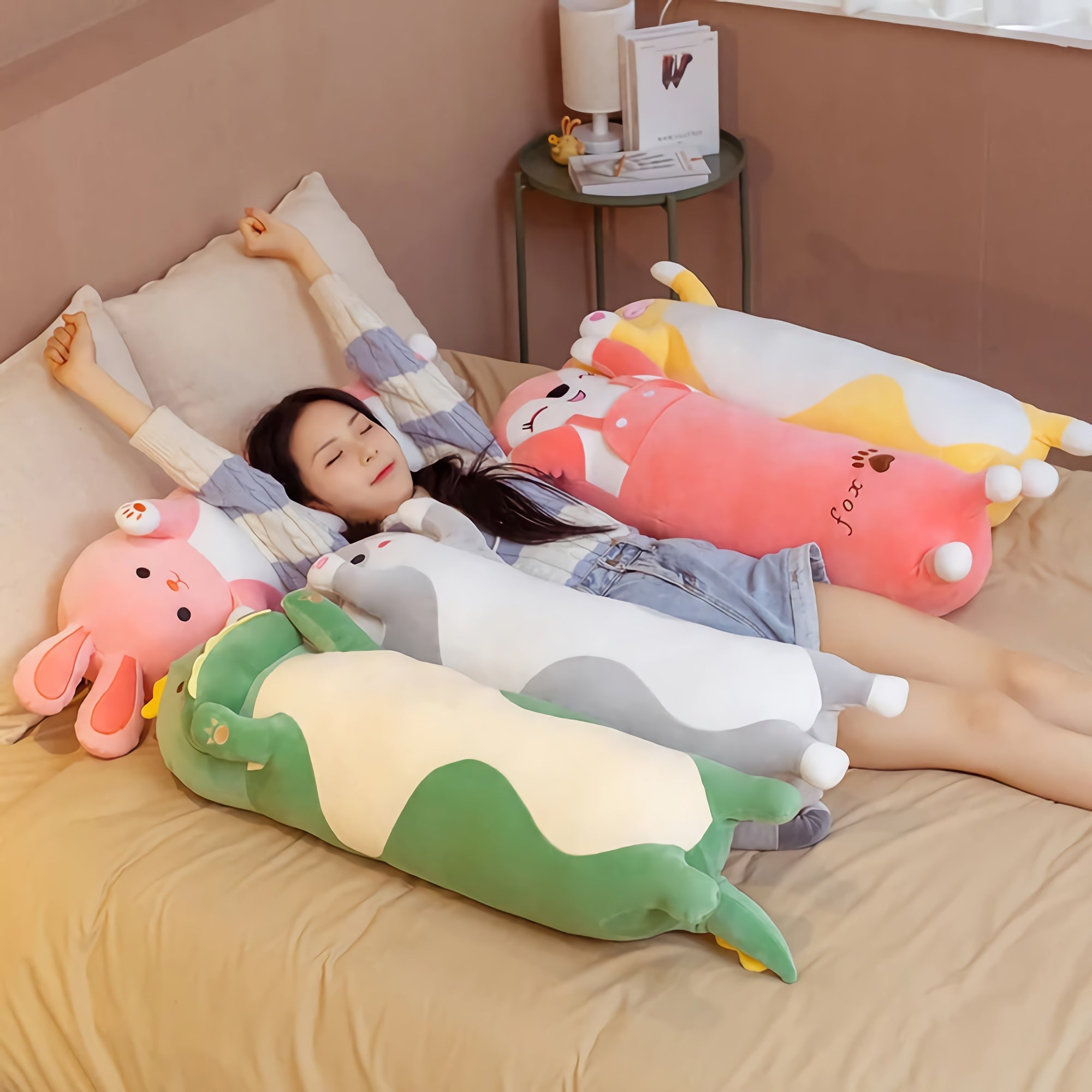 Plushy Snuggle Logs - Hops and Pops - Cute - Plushies - Kawaii - Stuffed Animals