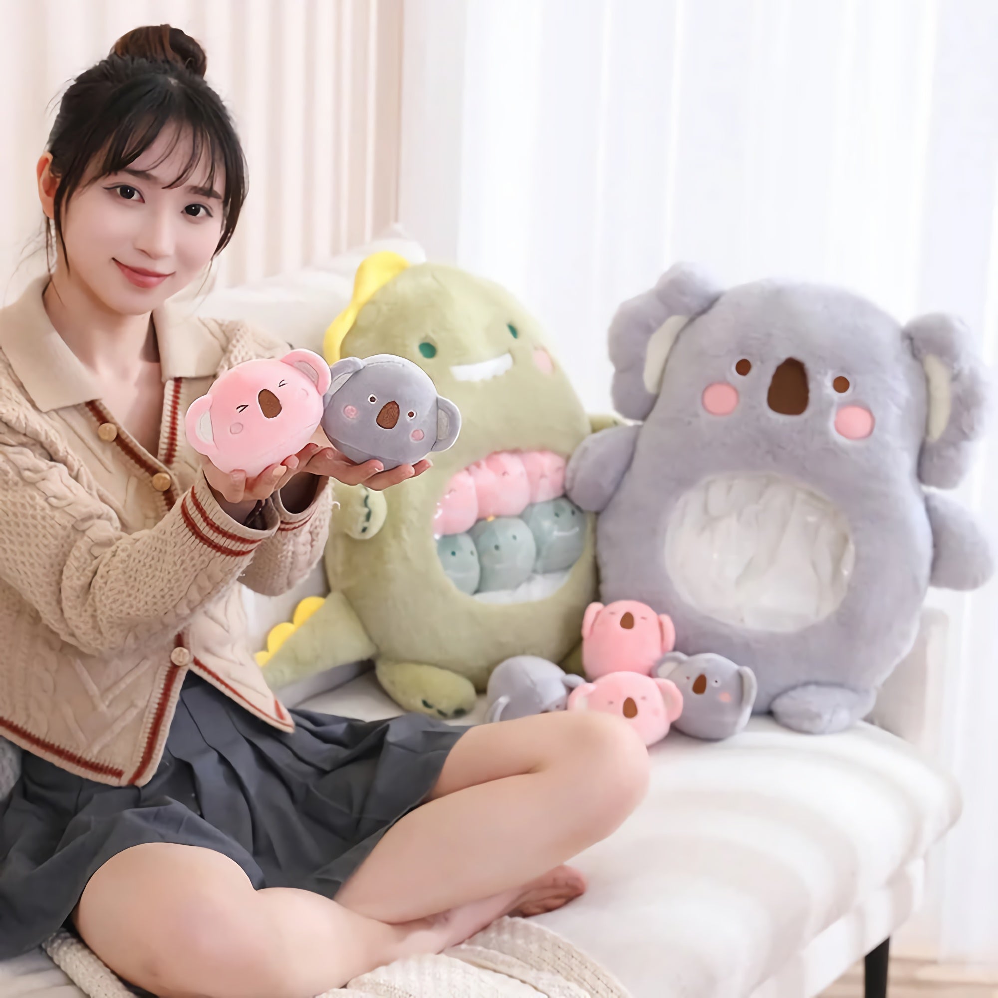 Pocket Pals Parade, Peekaboo Plush Set - Hops and Pops - Cute - Plushies - Kawaii - Standing Plush
