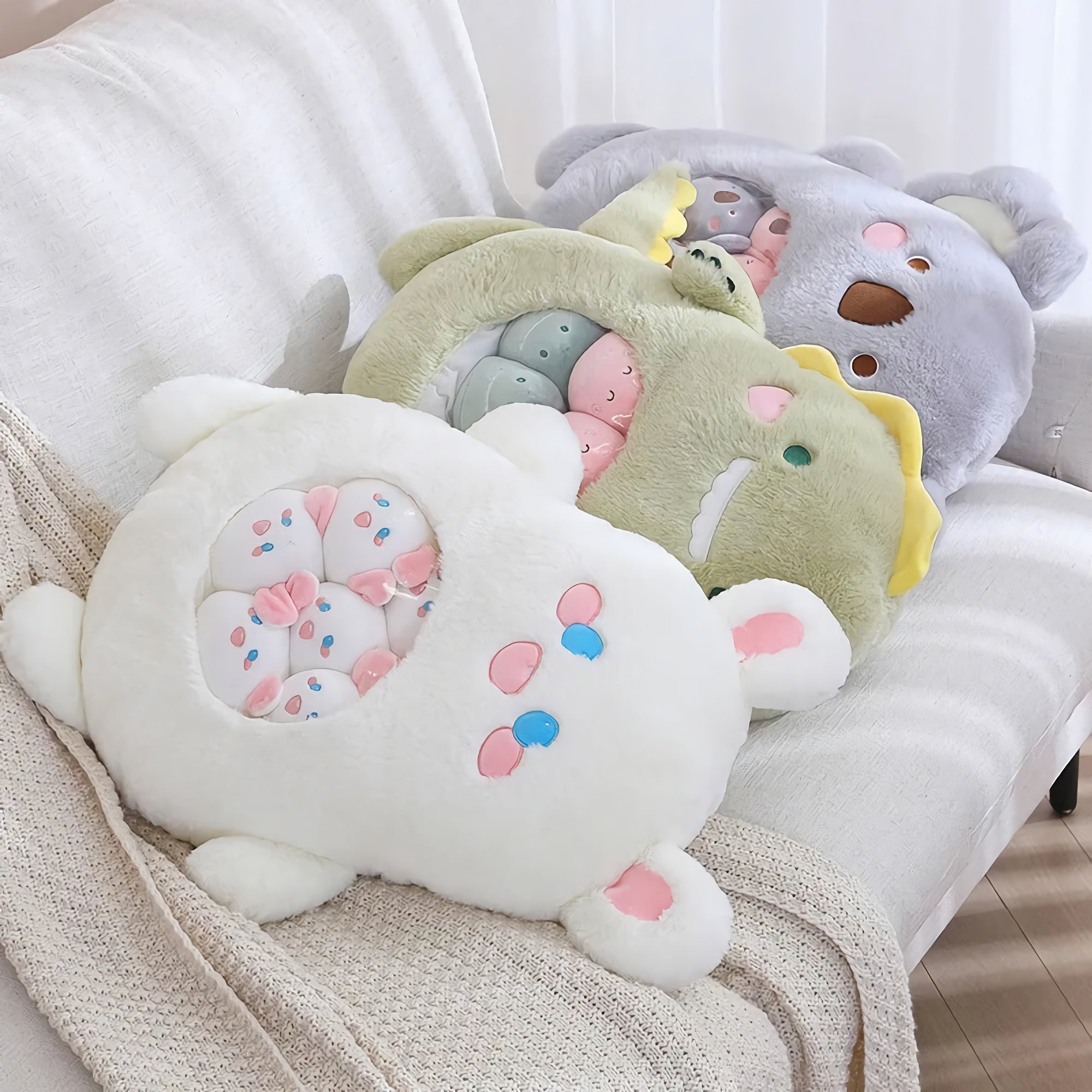 Pocket Pals Parade, Peekaboo Plush Set - Hops and Pops - Cute - Plushies - Kawaii - Features: Furry