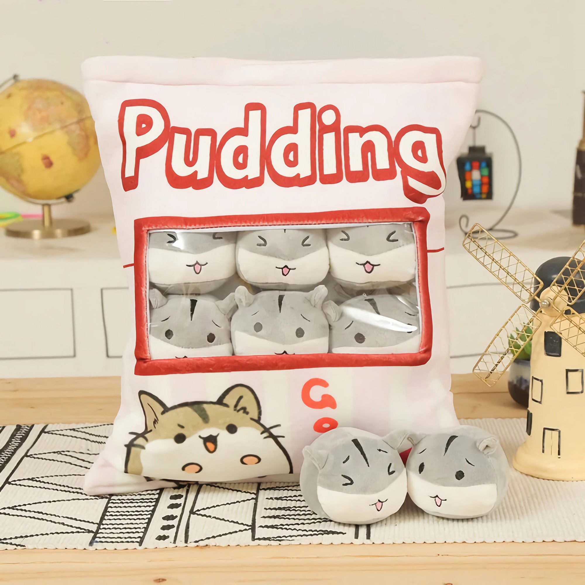 Pudding Puff Hamsters Peekaboo Plush Set - Hops and Pops - Cute - Plushies - Kawaii - Hamster Plush - Stuffed Animals