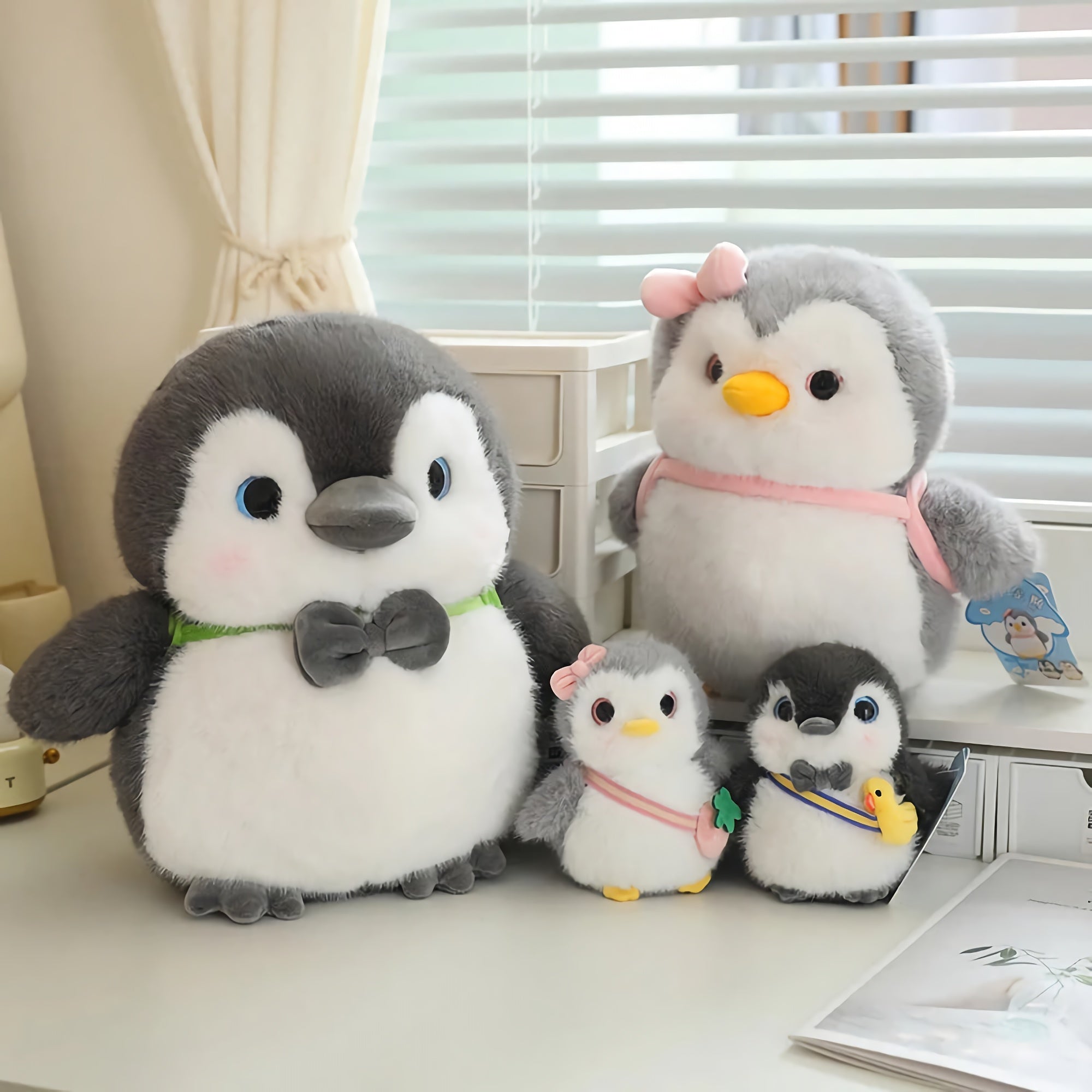 Puddle Pals Kawaii Penguin Plush - Hops and Pops - Cute - Plushies - Kawaii - Penguin Plush - Stuffed Animals