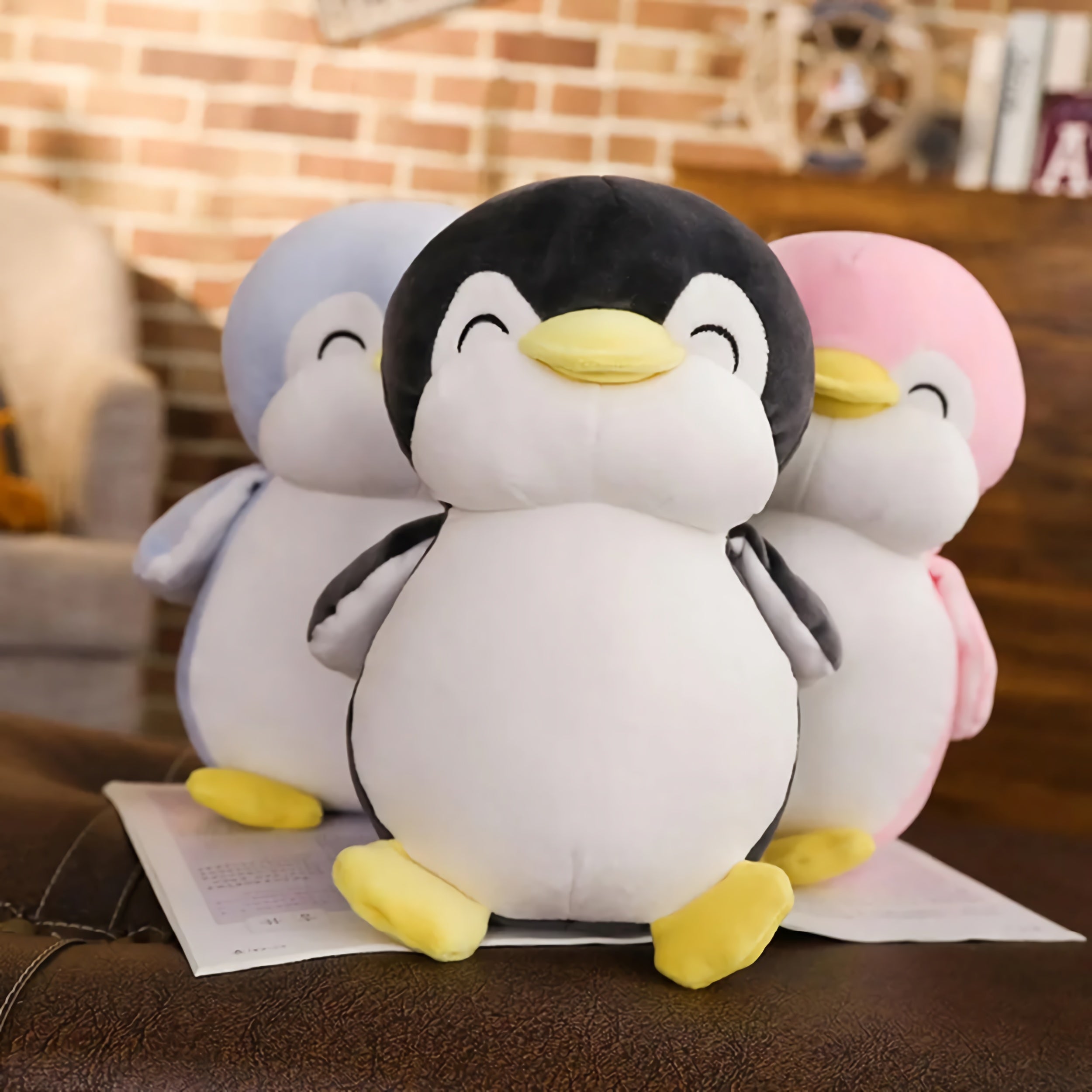 Puffin Pals Plump Penguin Plushies - Hops and Pops - Cute - Plushies - Kawaii - Penguin Plush - Stuffed Animals