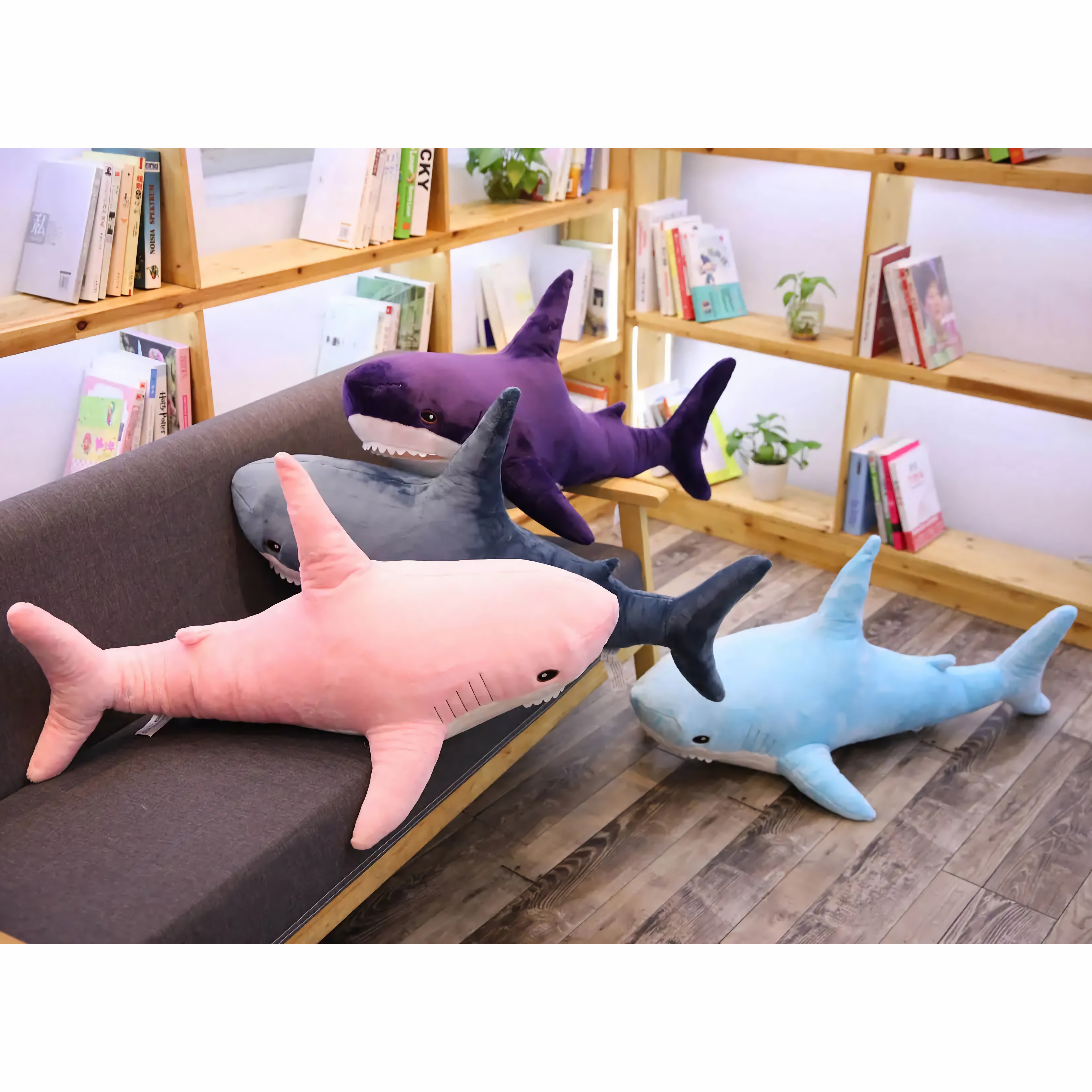 Reef Shark Plush Blanket Set - Hops and Pops - Cute - Plushies - Kawaii - Shark Plush - Stuffed Animals