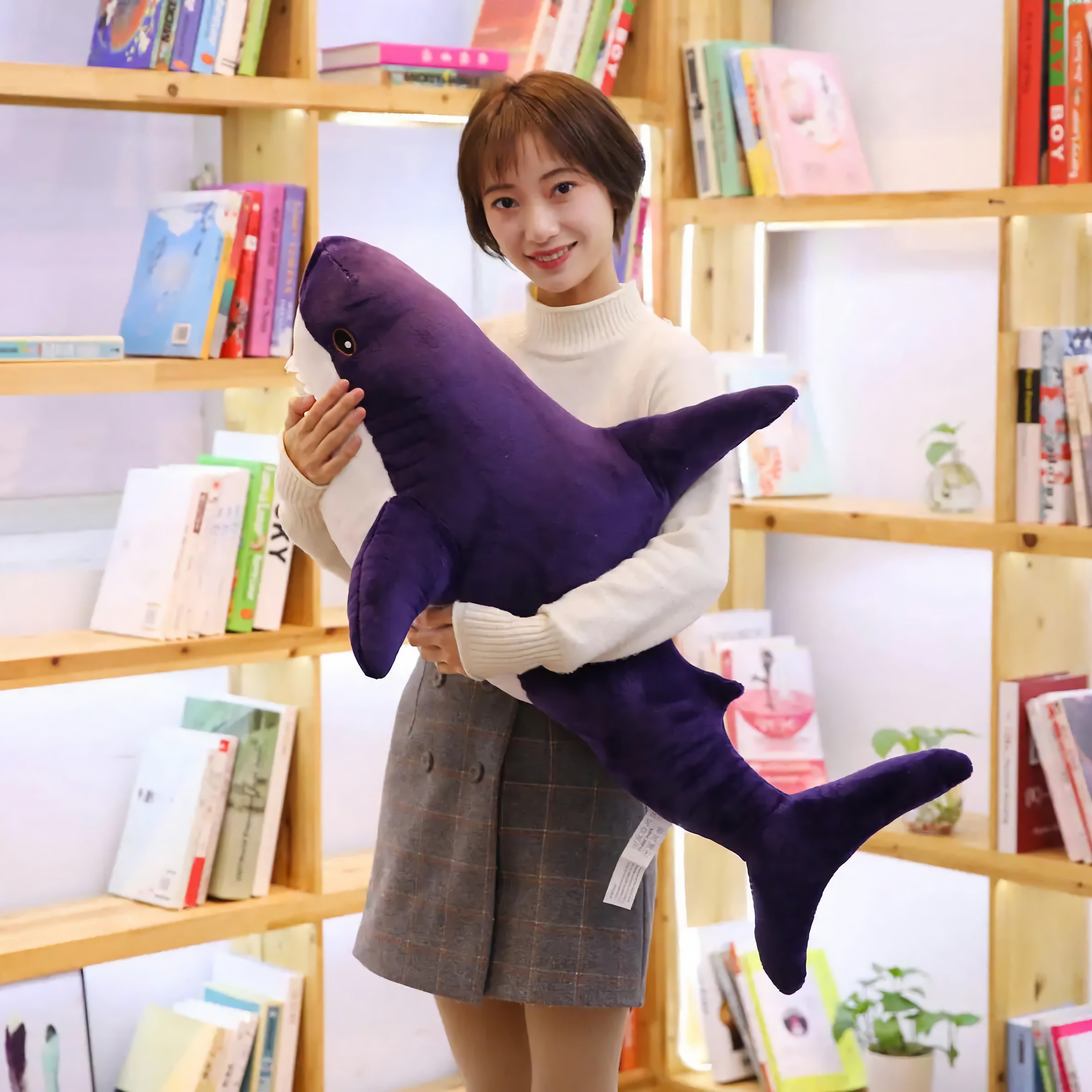Reef Shark Plush Blanket Set - Hops and Pops - Cute - Plushies - Kawaii - Shark Plush - Sleeping Plush