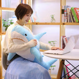 Reef Shark Plush Blanket Set - Hops and Pops - Cute - Plushies - Kawaii - Shark Plush - Grinning Plush