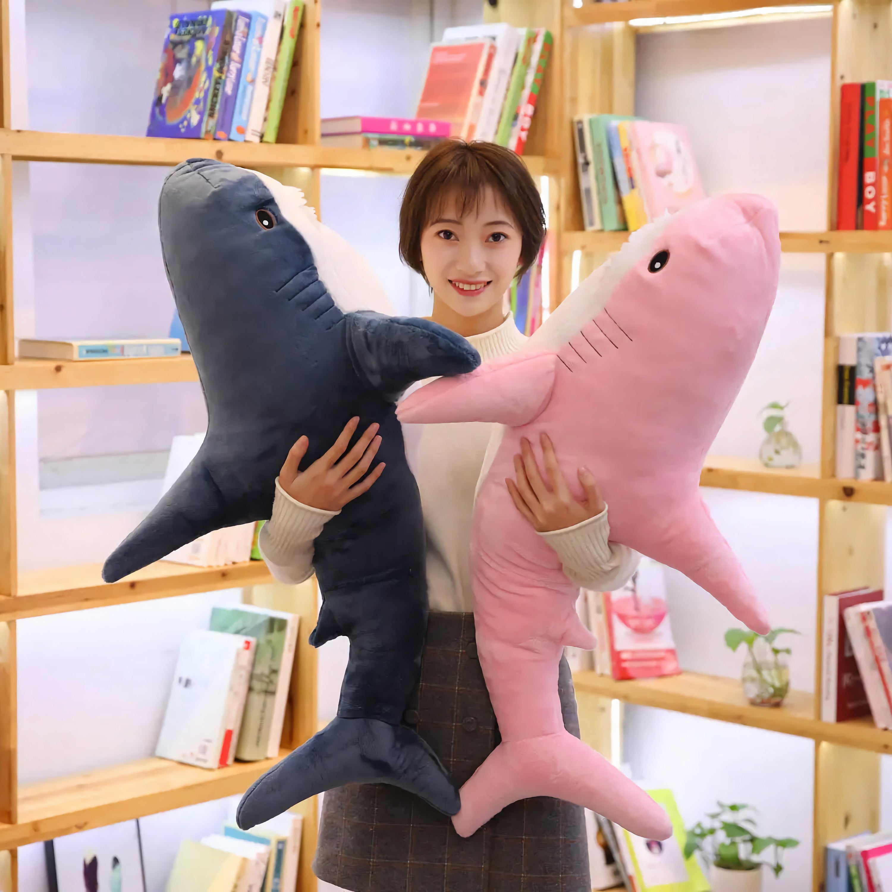 Reef Shark Plush Blanket Set - Hops and Pops - Cute - Plushies - Kawaii - Shark Plush - Features: Two in One