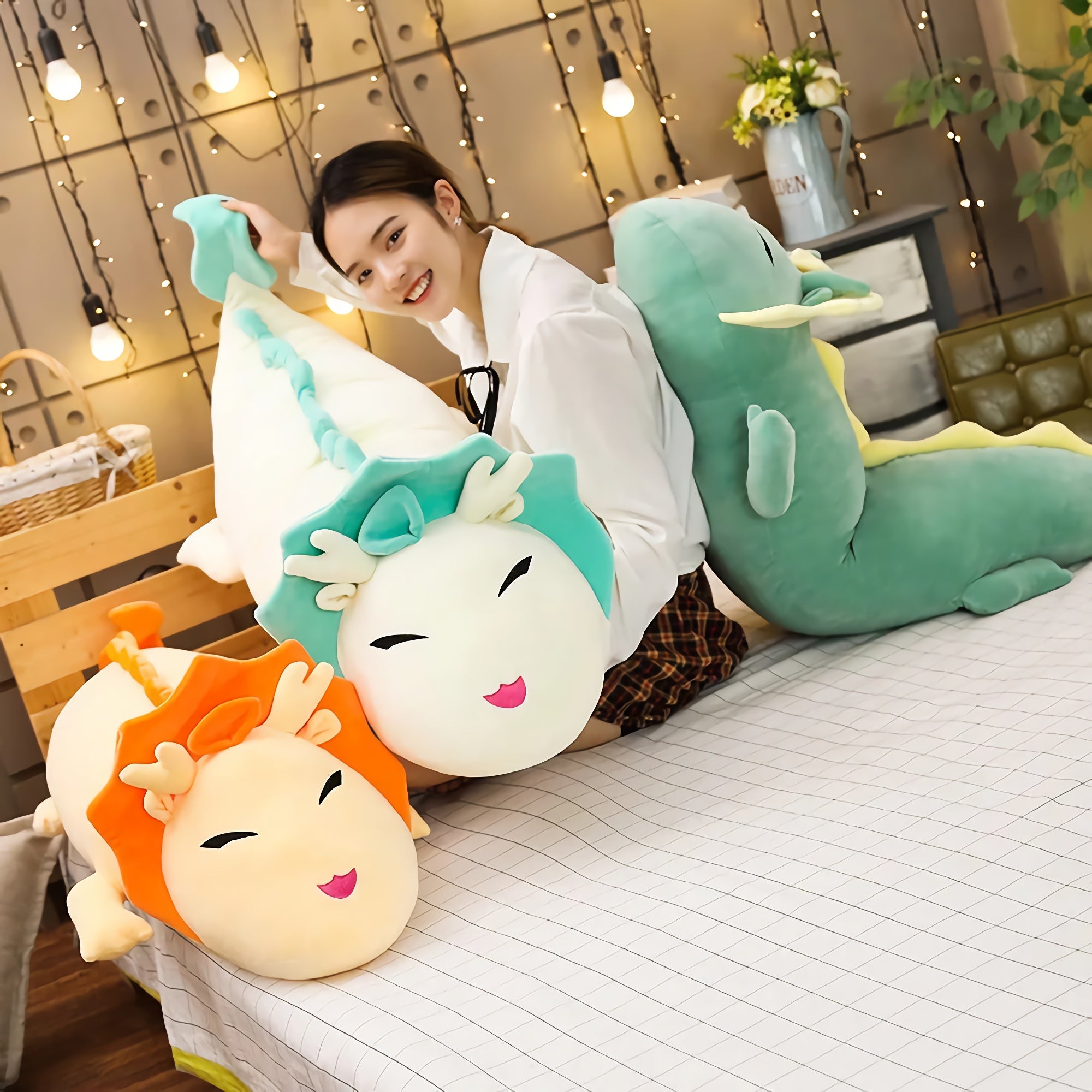 Serene Sky Dragons - Hops and Pops - Cute - Plushies - Kawaii - Dragon Plush - Fantasy & Mythical Creatures Plush