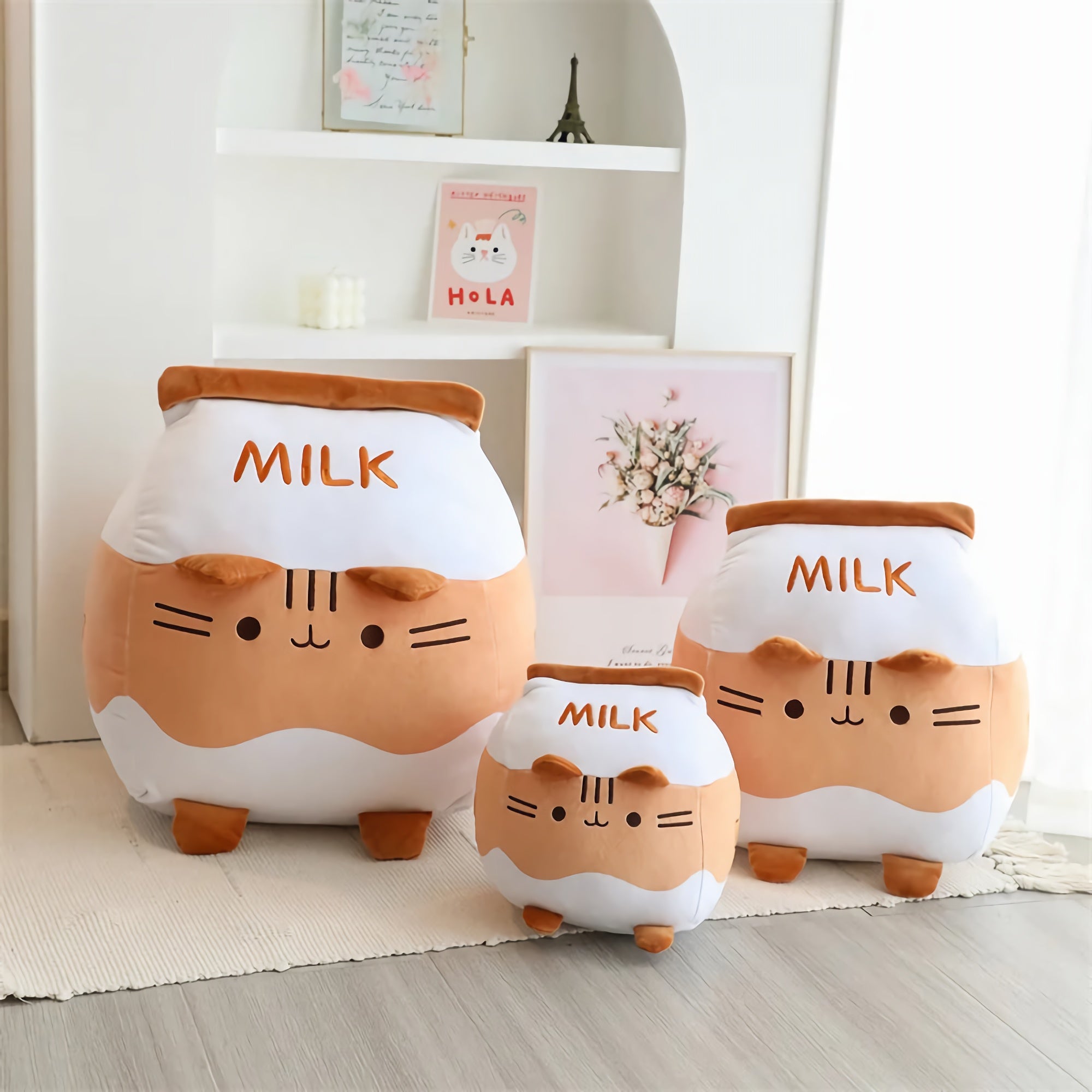 Sippy Paws Cat Milk & Juice Box Plushies - Hops and Pops - Cute - Plushies - Kawaii - Sweets Plush - Stuffed Animals