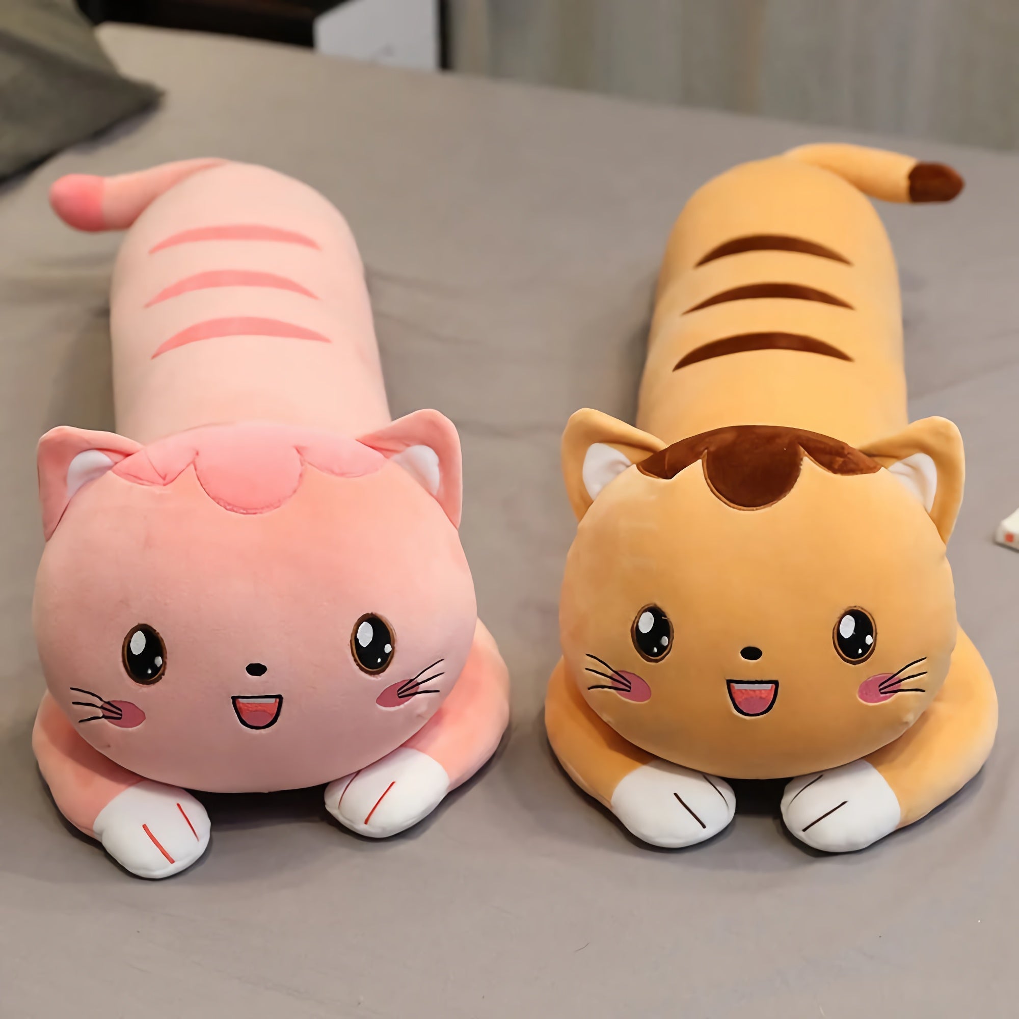 Slinky Cat Looong Plush - Hops and Pops - Cute - Plushies - Kawaii - Cat Plush - Stuffed Animals