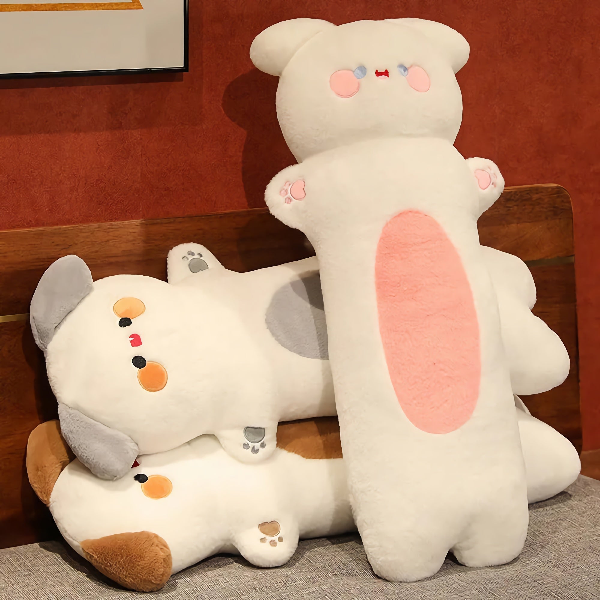 Snoozy Pup Pillars Puppy Plushies - Hops and Pops - Cute - Plushies - Kawaii - Dog Plush - Stuffed Animals