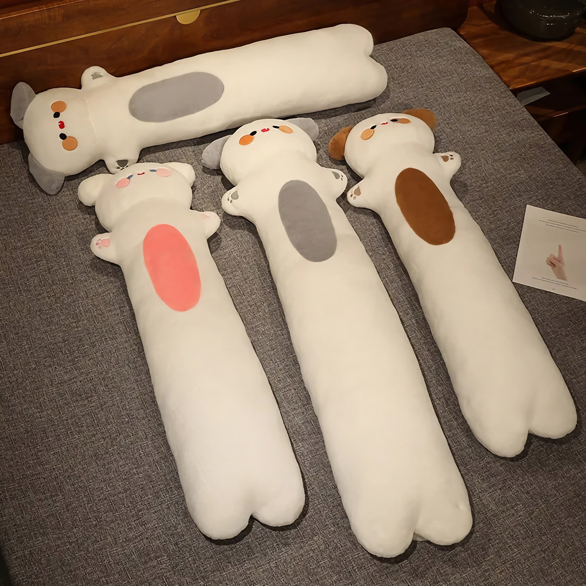 Snoozy Pup Pillars Puppy Plushies - Hops and Pops - Cute - Plushies - Kawaii - Dog Plush - Stuffed Animals