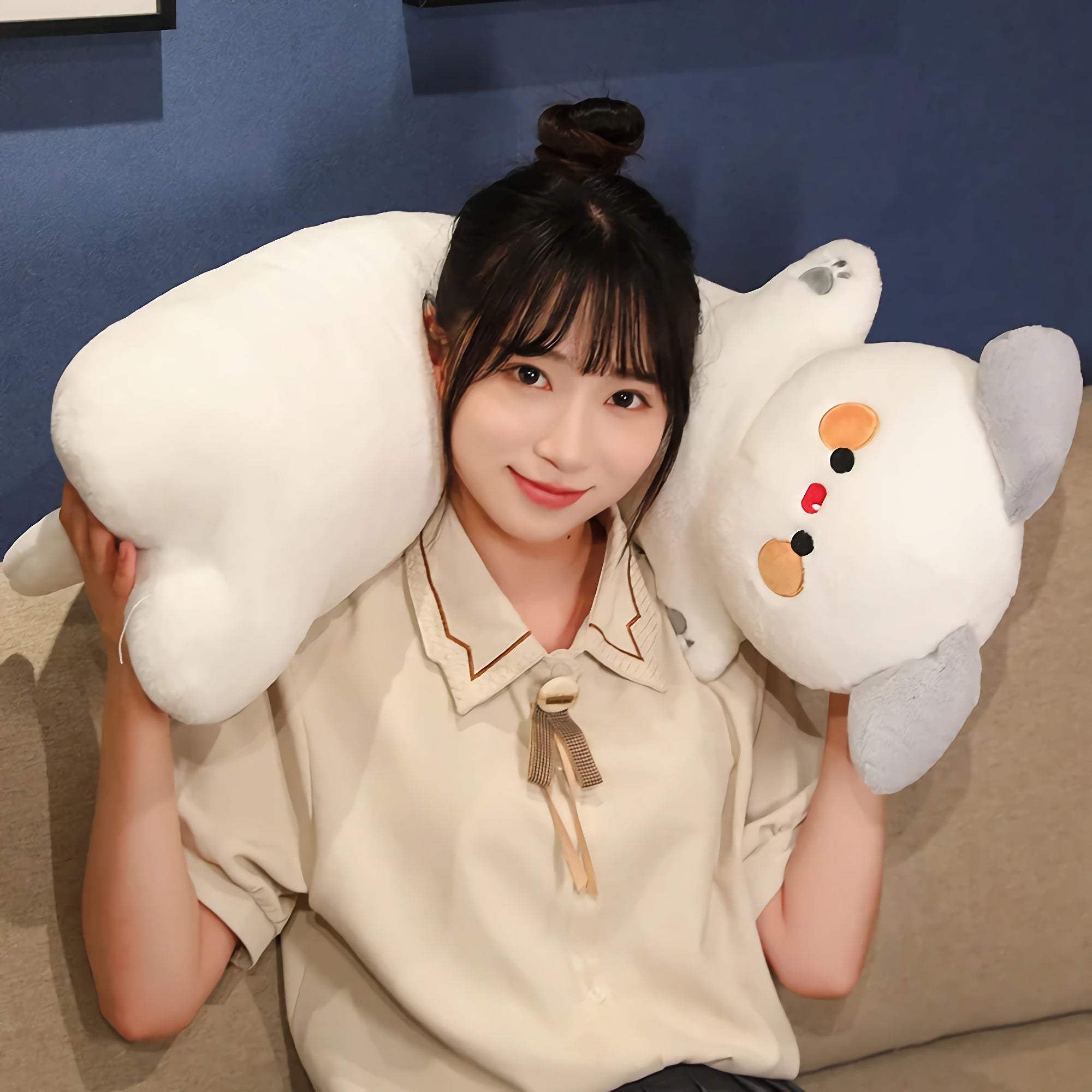 Snoozy Pup Pillars Puppy Plushies - Hops and Pops - Cute - Plushies - Kawaii - Dog Plush - Stuffed Animals