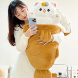 Snuggle Pals Cat & Rabbit Cozy Hideaway Plushies - Hops and Pops - Cute - Plushies - Kawaii - Standing Plush