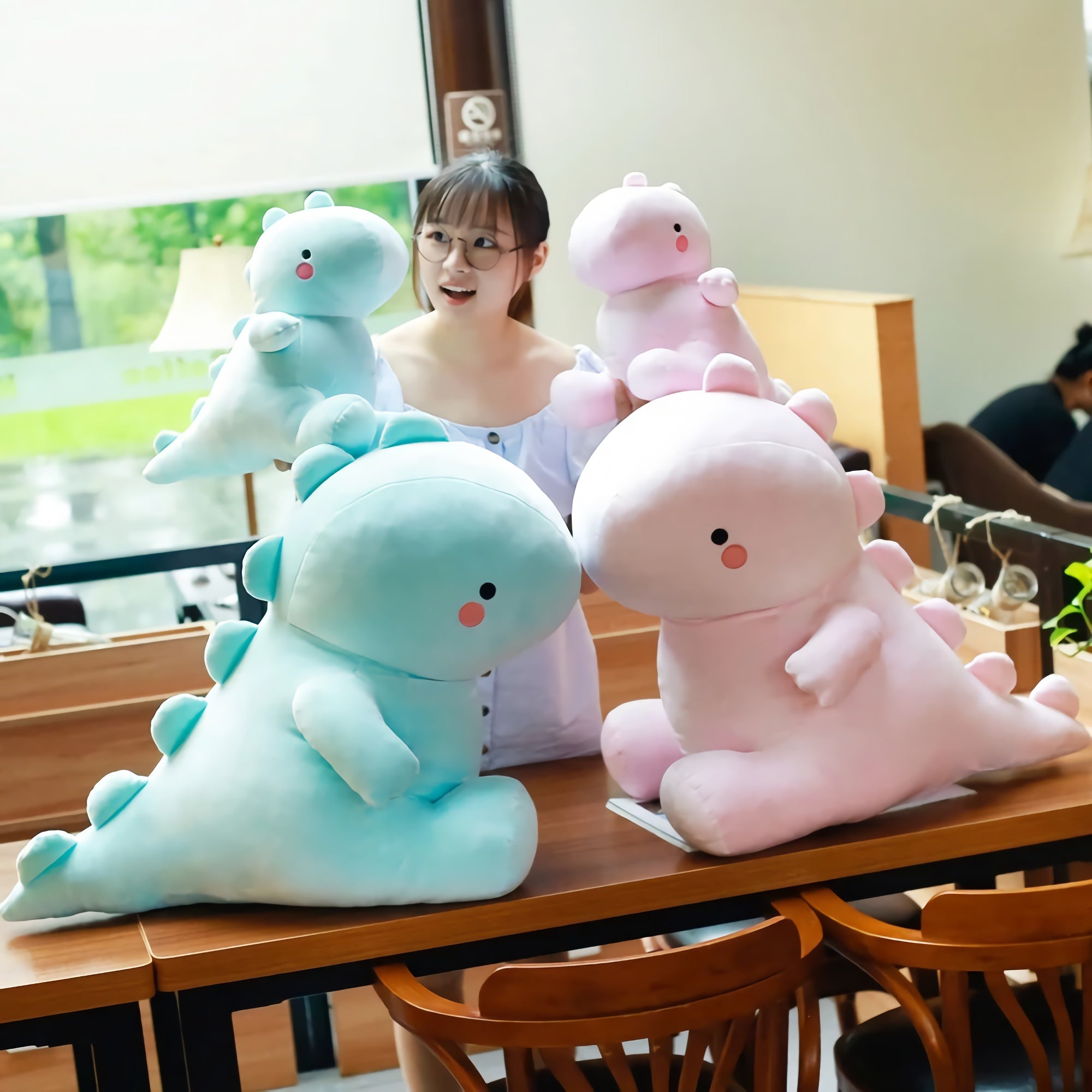 SnuggleDino Adorable Dinosaur Plush - Hops and Pops - Cute - Plushies - Kawaii - Dinosaur Plush - Stuffed Animals