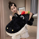 SnuggleGator Jumbo Crocodile Plushie - Hops and Pops - Cute - Plushies - Kawaii - Crocodile Plush - Happy Plush