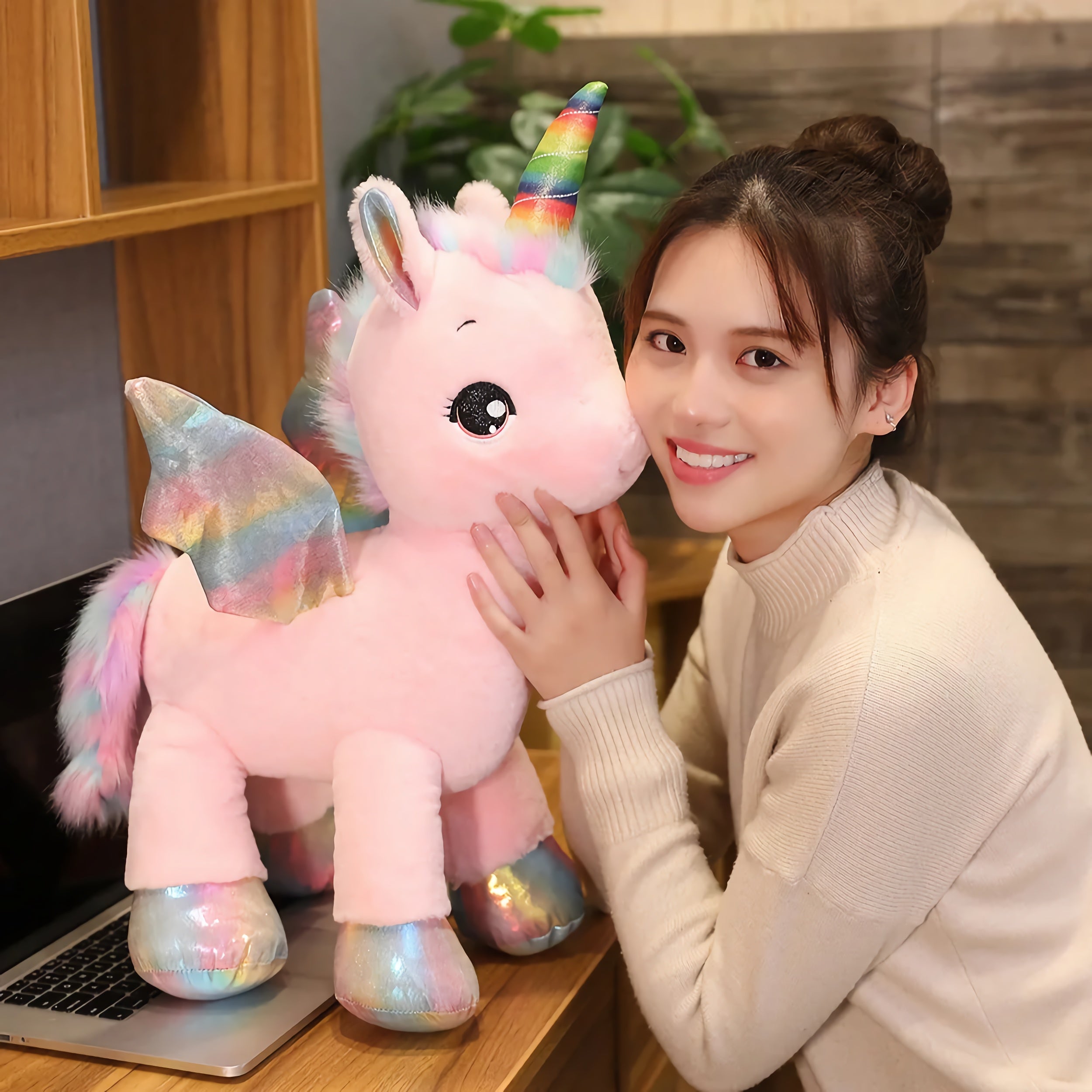 Sparklehoof Unicorns, Magical Rainbow Plush Friends - Hops and Pops - Cute - Plushies - Kawaii - Unicorn Plush - Size: Regular - Size: Big