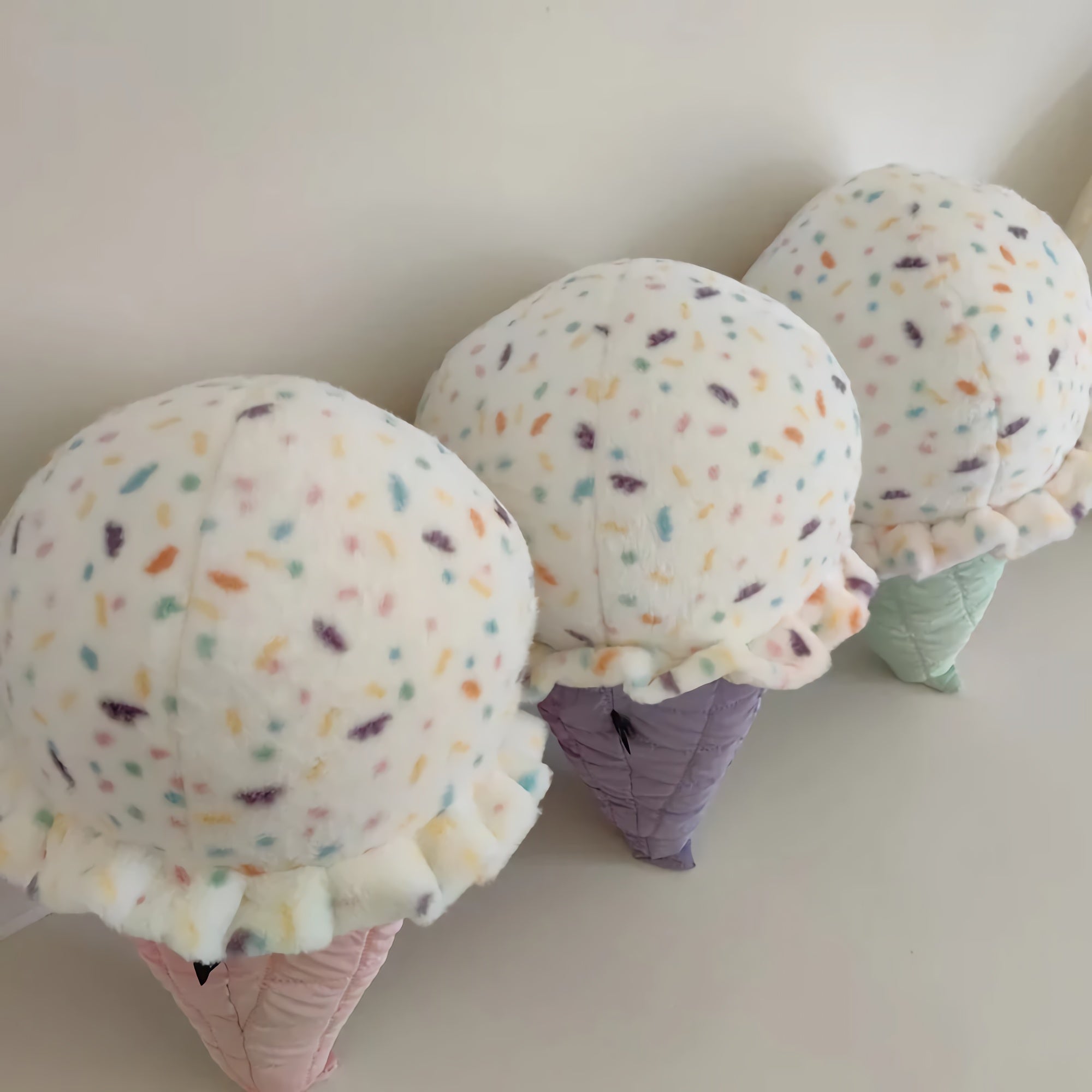 Sprinkle Swirl Scoops Plush Pillows - Hops and Pops - Cute - Plushies - Kawaii - Sweets Plush - Stuffed Animals