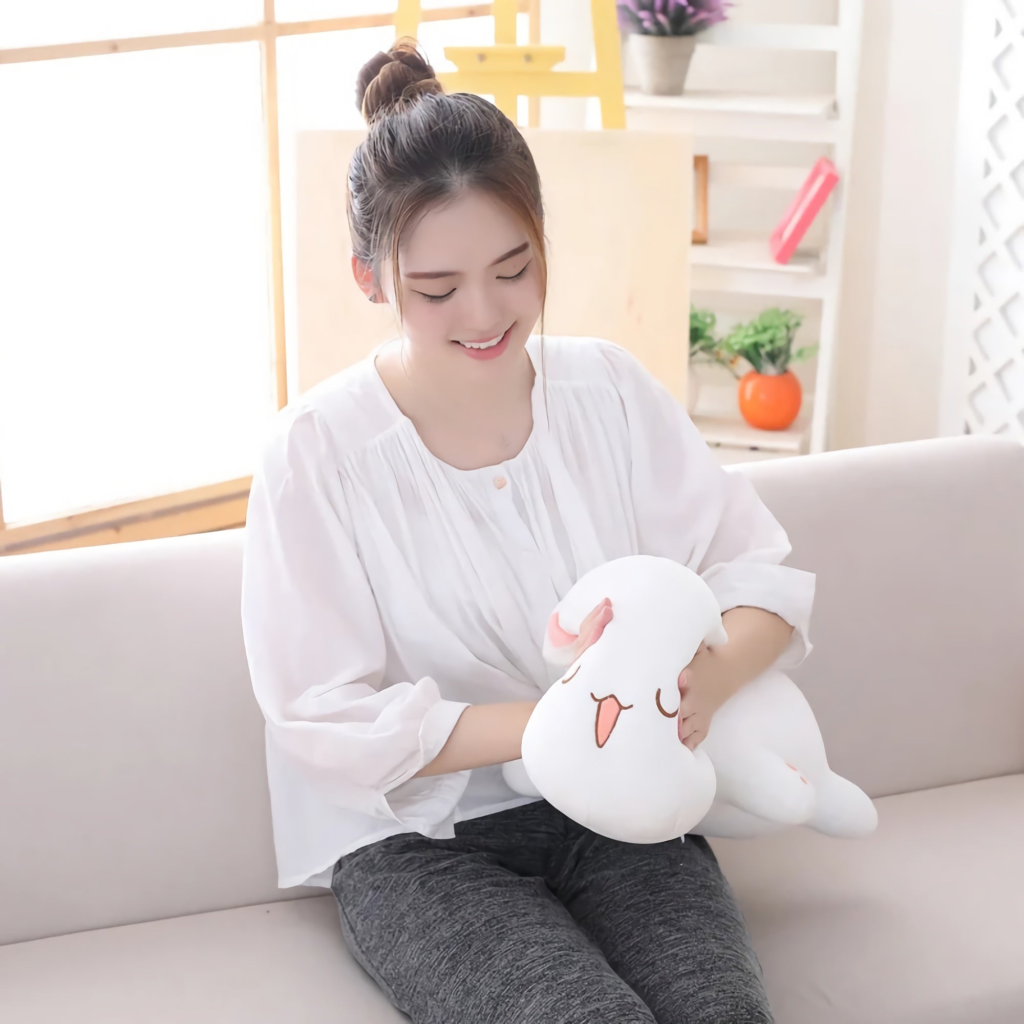 Squishy Stack Cats Adorably Plump Stuffed Animal Pillows - Hops and Pops - Cute - Plushies - Kawaii - Cat Plush - Stuffed Animals