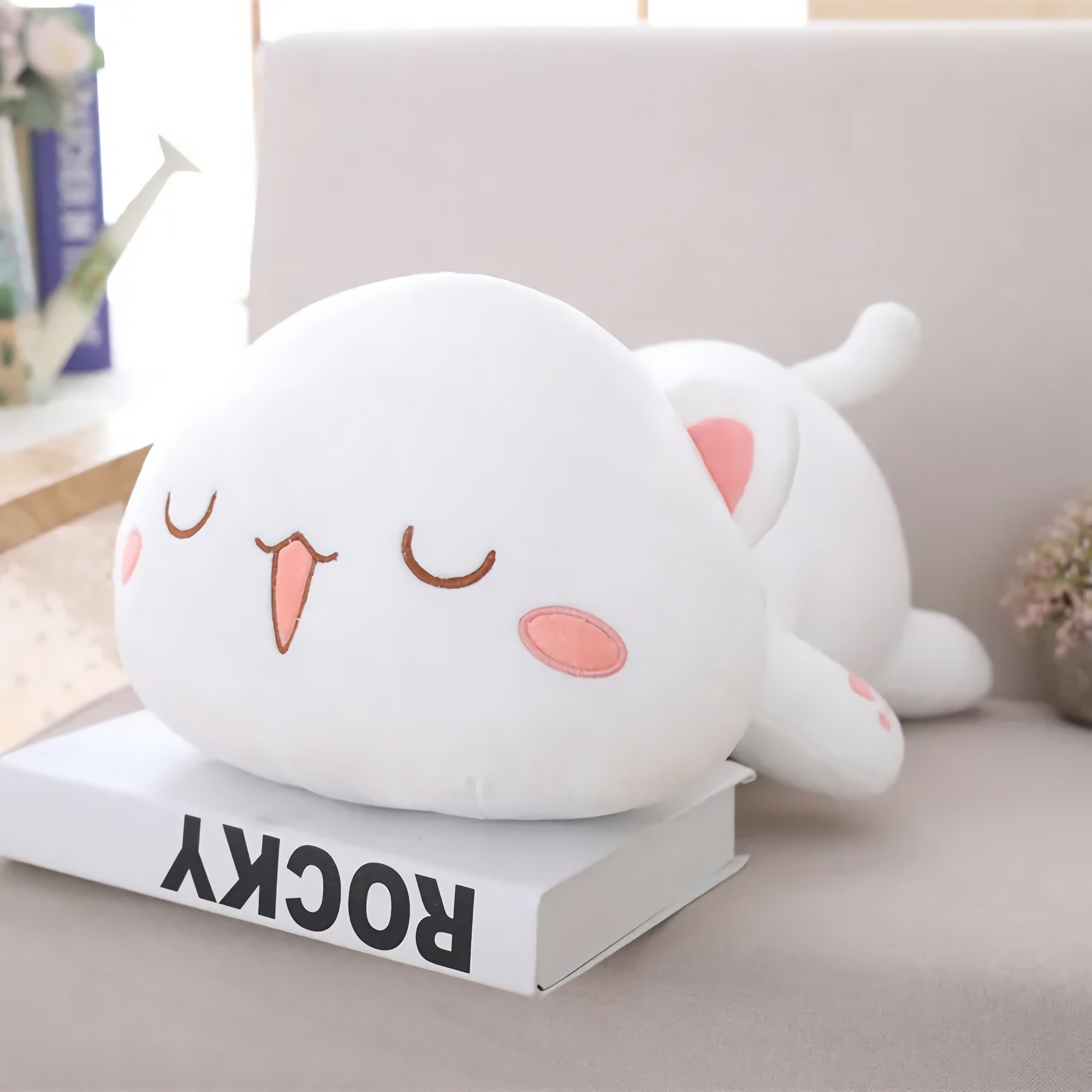 Squishy Stack Cats Adorably Plump Stuffed Animal Pillows - Hops and Pops - Cute - Plushies - Kawaii - Cat Plush - Stuffed Animals