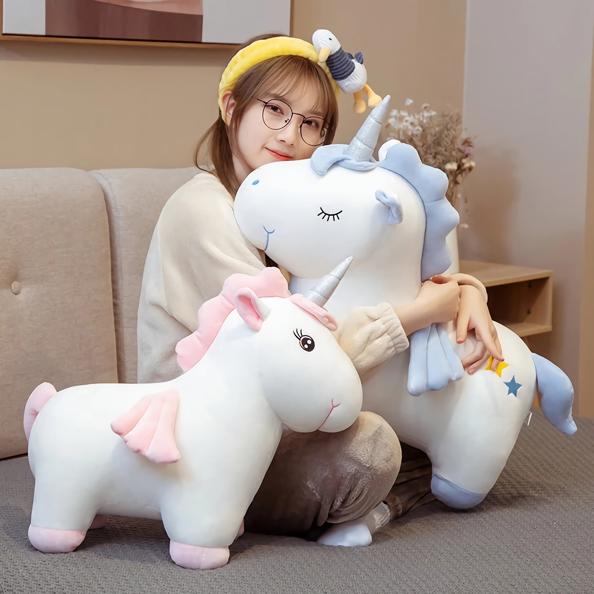 Starlit Stompers, Chunky Unicorn Plush Buddies - Hops and Pops - Cute - Plushies - Kawaii - Unicorn Plush - Stuffed Animals