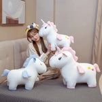 Starlit Stompers, Chunky Unicorn Plush Buddies - Hops and Pops - Cute - Plushies - Kawaii - Unicorn Plush - Happy Plush, Sleepy Plush