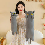Stretchy Cat Extra-Long Plushies - Hops and Pops - Cute - Plushies - Kawaii - Cat Plush - Happy Plush