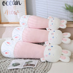 Striped Bunny Plush Pillows - Hops and Pops - Cute - Plushies - Kawaii - Rabbit Plush - Standing Plush