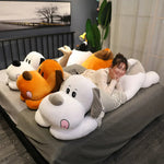 Tongue-Out Pup Soft Dog Plush - Hops and Pops - Cute - Plushies - Kawaii - Dog Plush - Shape: Long