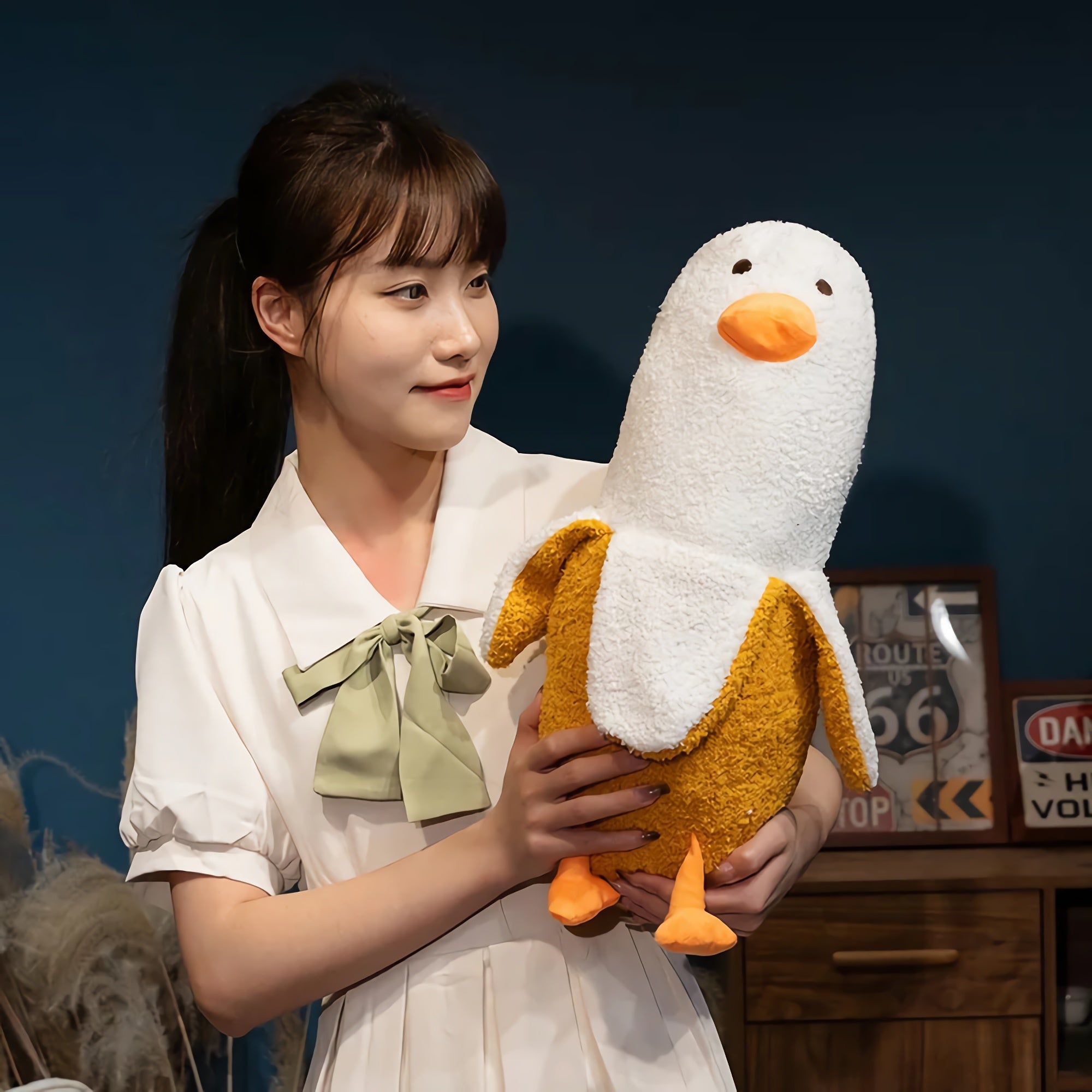 Waddle Banano, The Quirky Banana Duck Plush - Hops and Pops - Cute - Plushies - Kawaii - Fruits Plush - Stuffed Animals