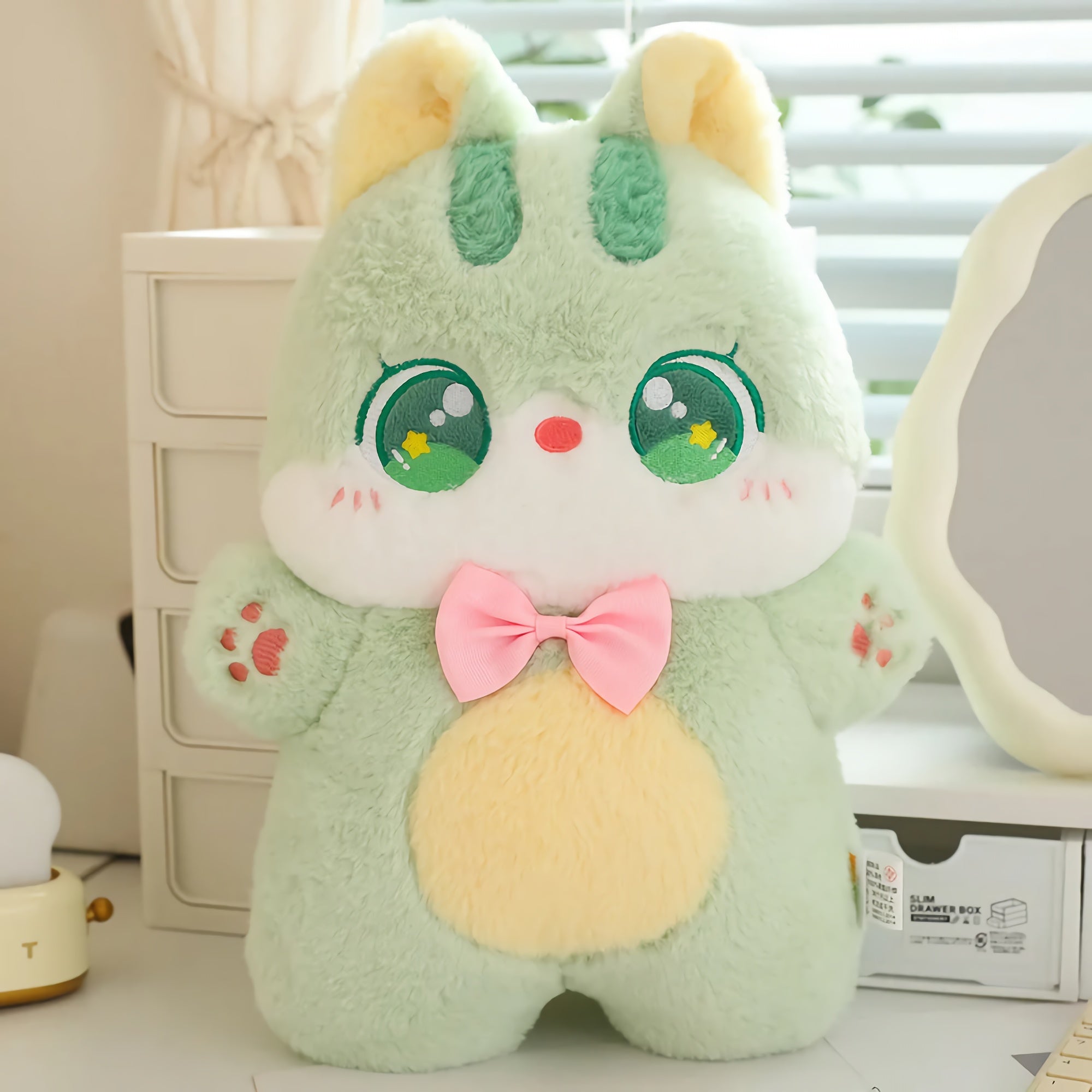 Big-Eyed Bowtie Kittens Plush Stuffed Animal