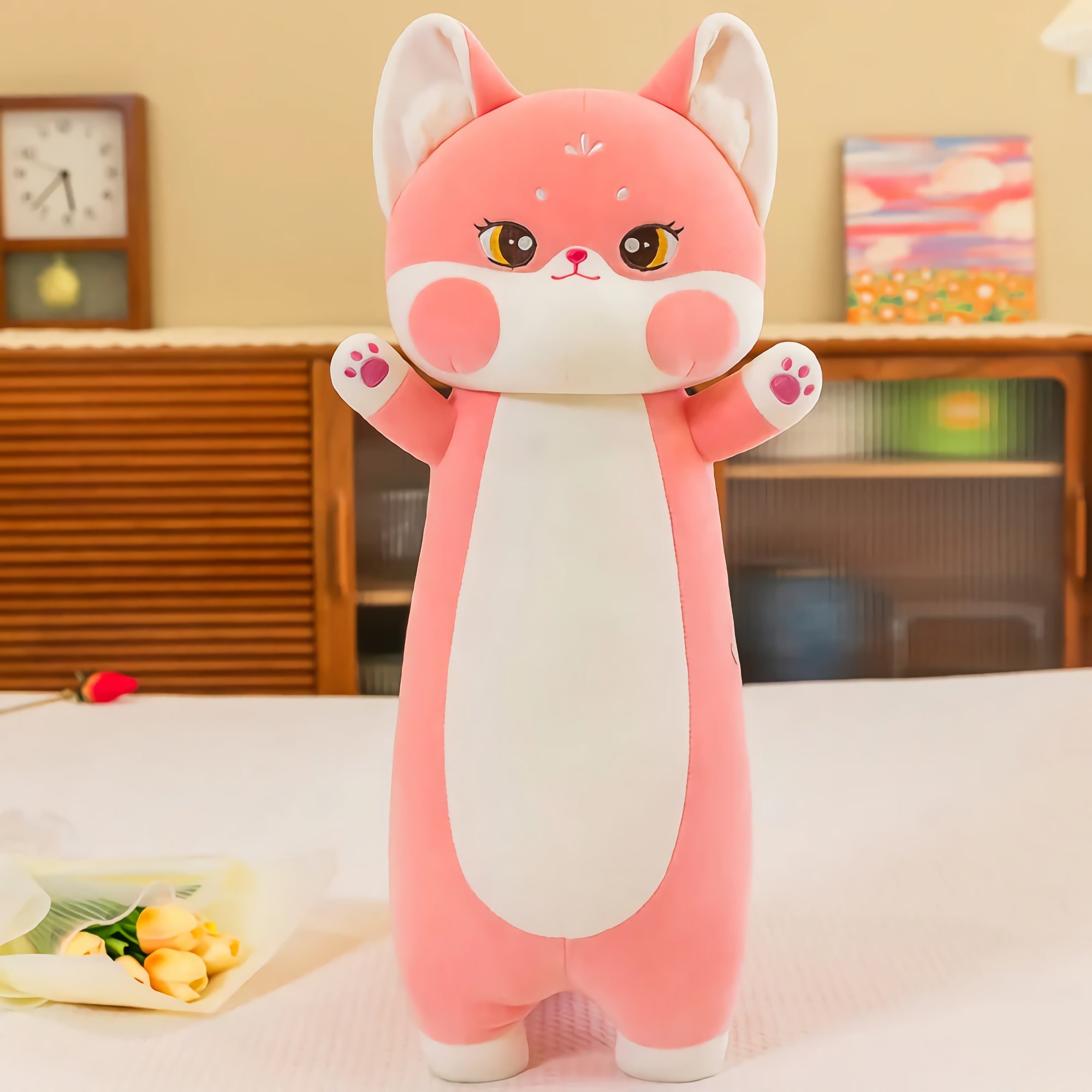 FoxiCat Hug Plush Adorable Looong Pillow