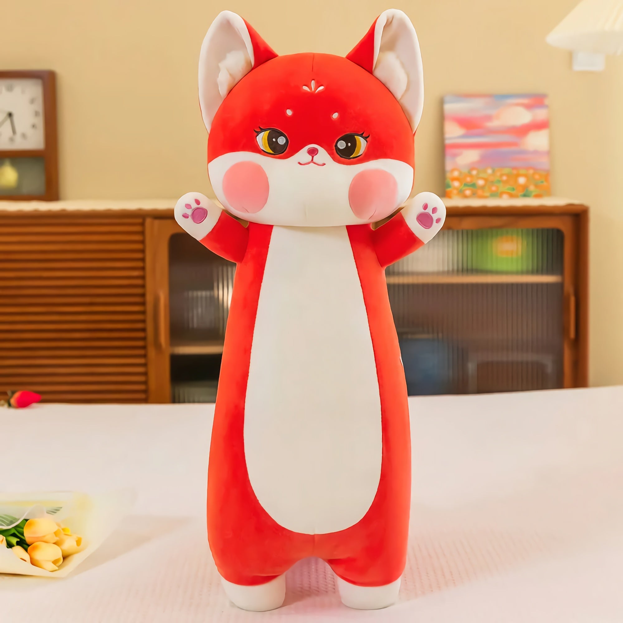 FoxiCat Hug Plush Adorable Looong Pillow