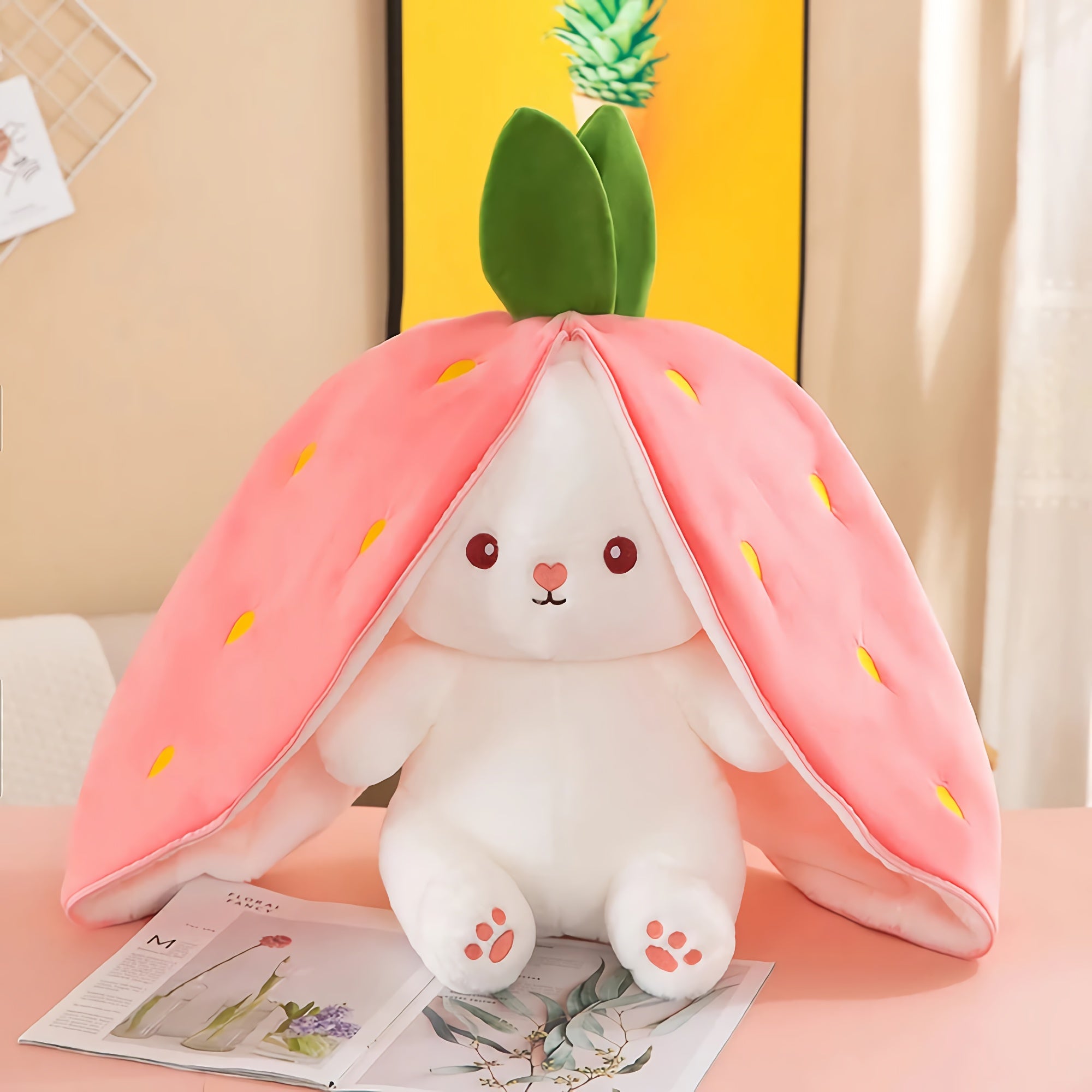 Berry Buns, Transforming Strawberry & Carrot Bunny Plush