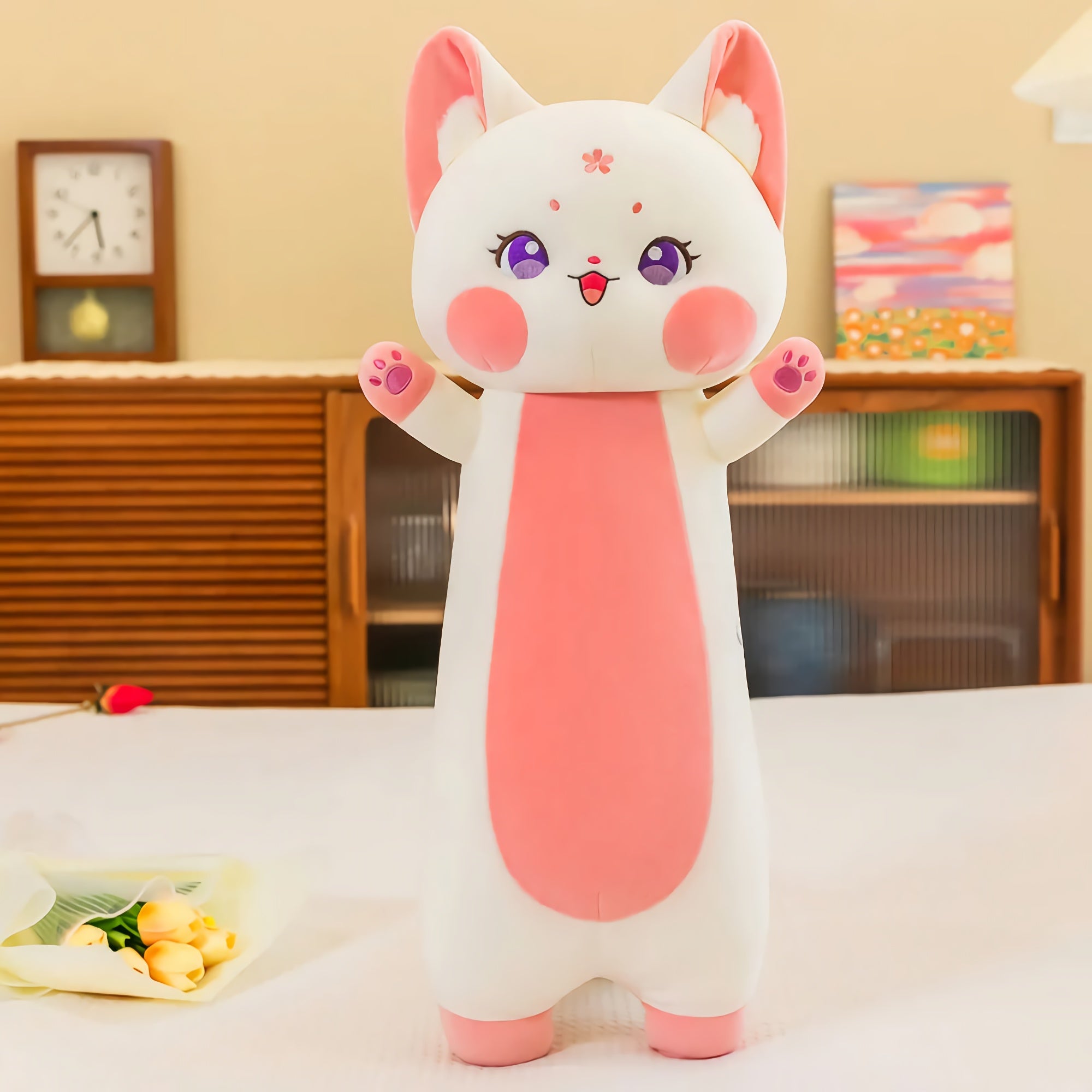 FoxiCat Hug Plush Adorable Looong Pillow