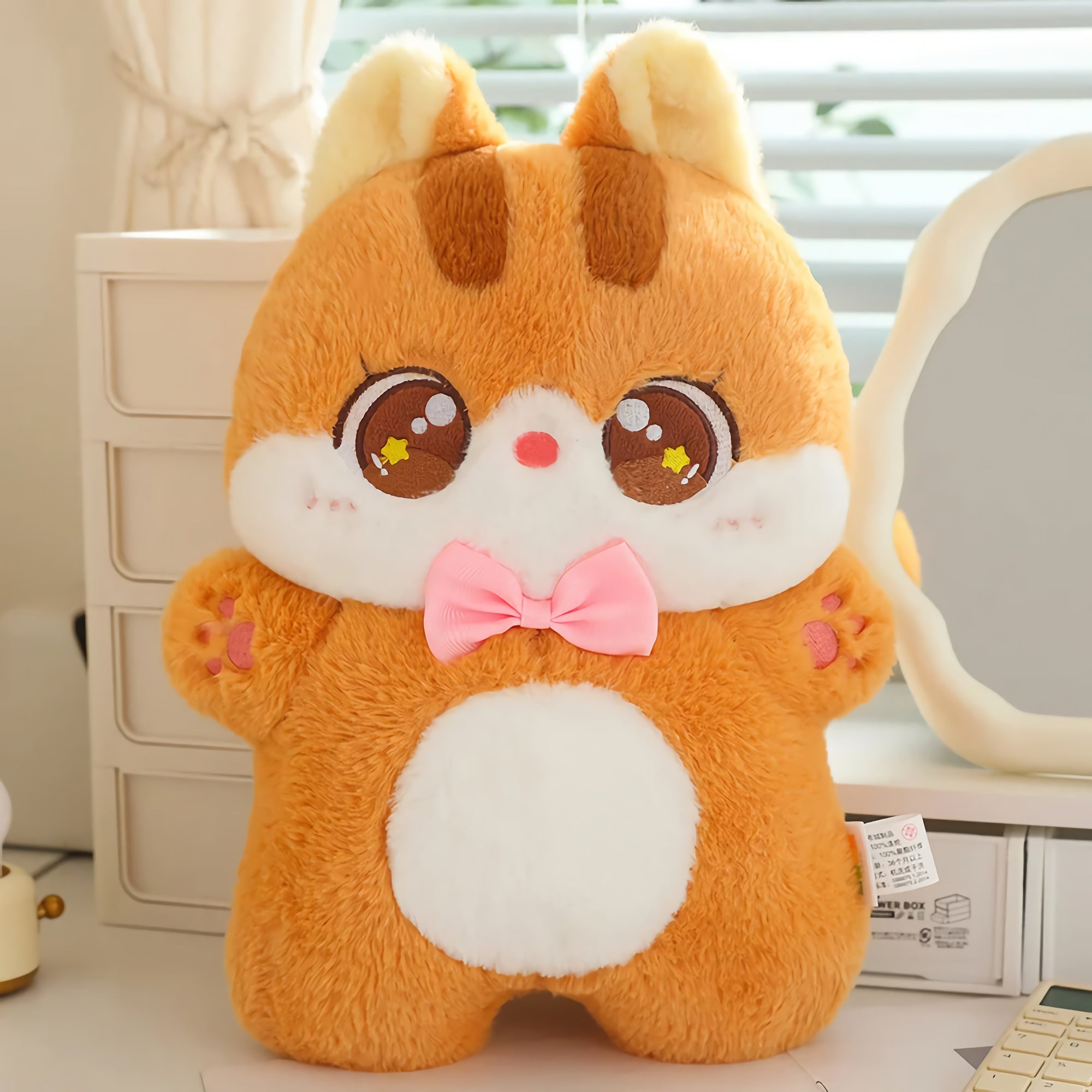 Big-Eyed Bowtie Kittens Plush Stuffed Animal